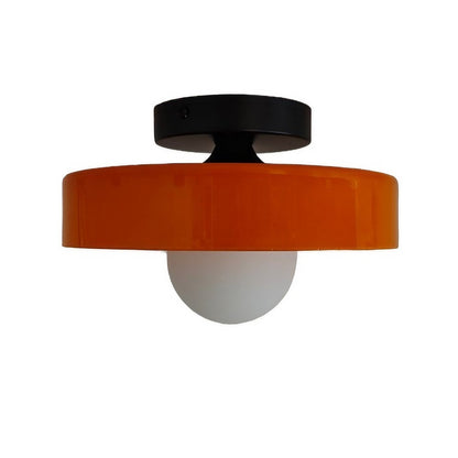 Lámpara de techo de vidrio con diseño de disco